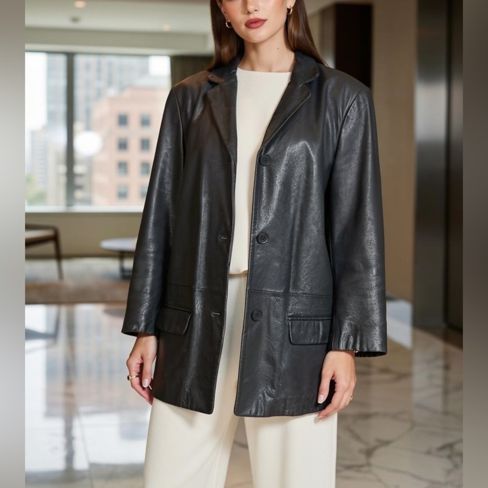 Outbrook Black Leather Fully Lined Jacket